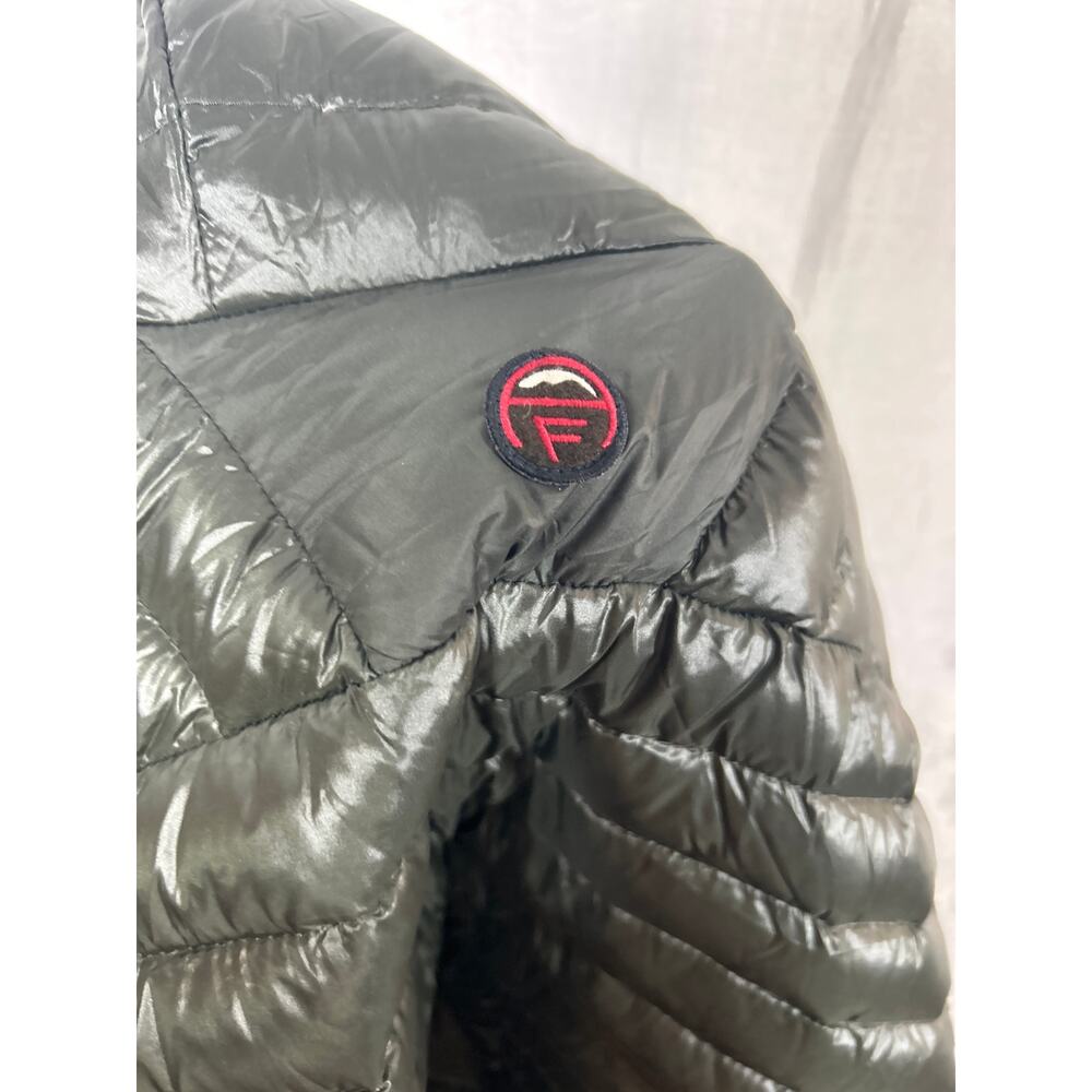 Abercrombie Fitch Jacket XL Full Zip Army Green Down Filled Quilted Hood Puffer - Picture 15 of 16